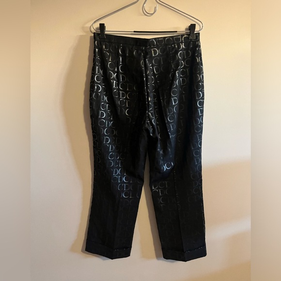 Christian Dior black vintage classic CD Monogram HighWaist Pants Size 15 - Picture 3 of 7